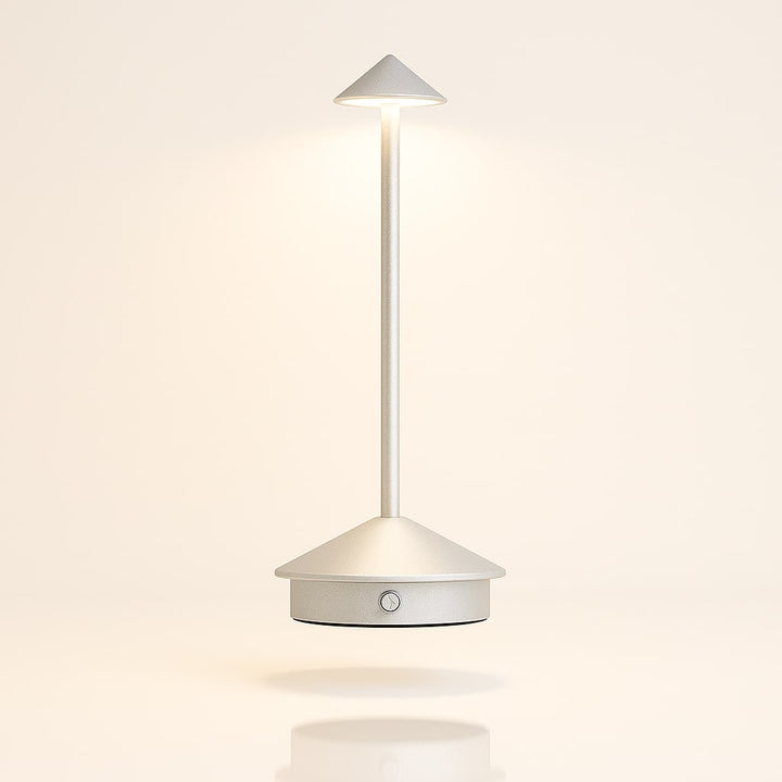 Décoration lumineuse : lampe de table LED sans fil rechargeable, design moderne pour intérieur/extérieur.