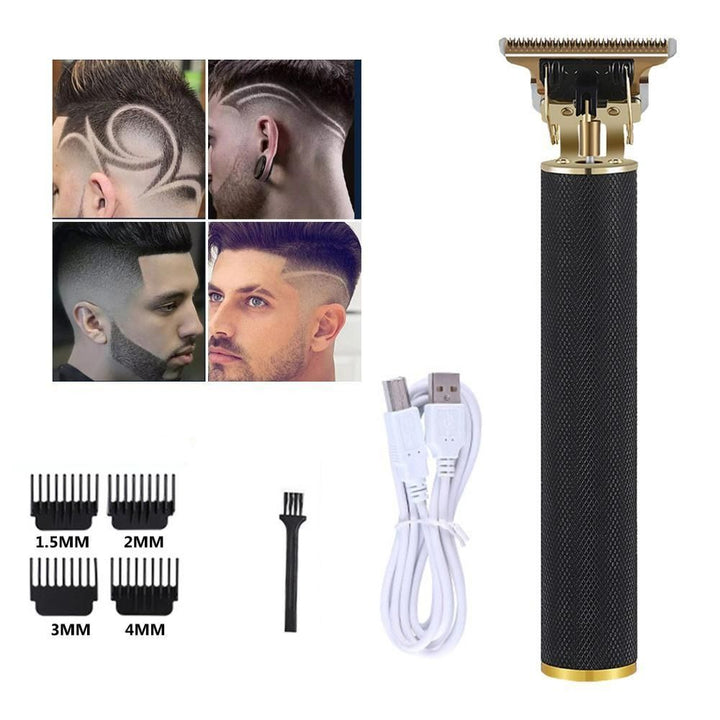 Tondeuse cheveux et barbe professionnelle sans fil chromée. Idéale pour coupe précision et entretien homme.