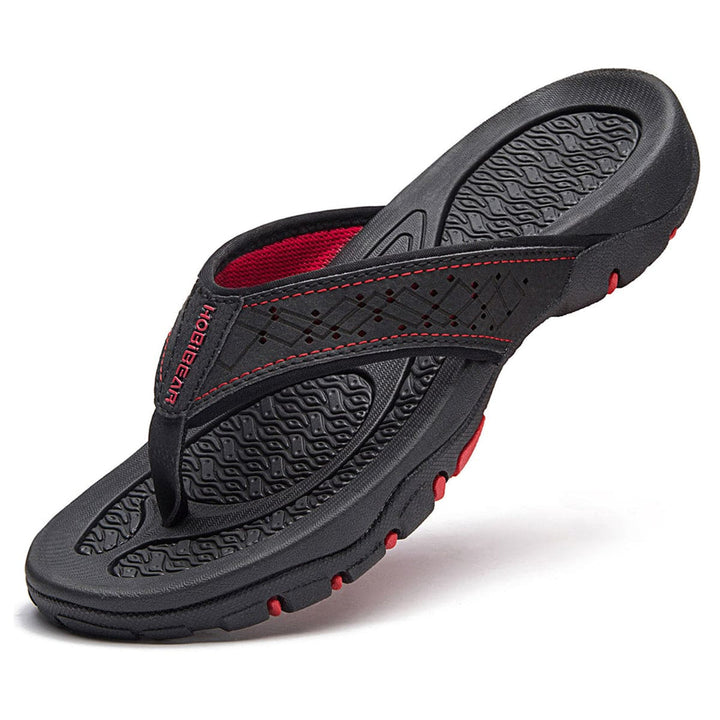 Sandales confortables pour hommes avec soutien orthopédique, parfaites pour le soulagement de la douleur aux pieds.
