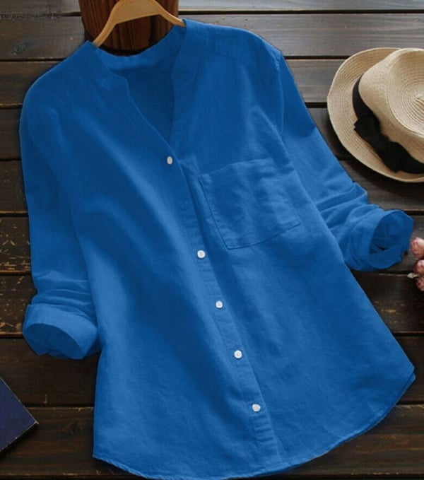 Top fluide pour femme, style polyvalent décontracté et confortable, idéal pour un look féminin simple.