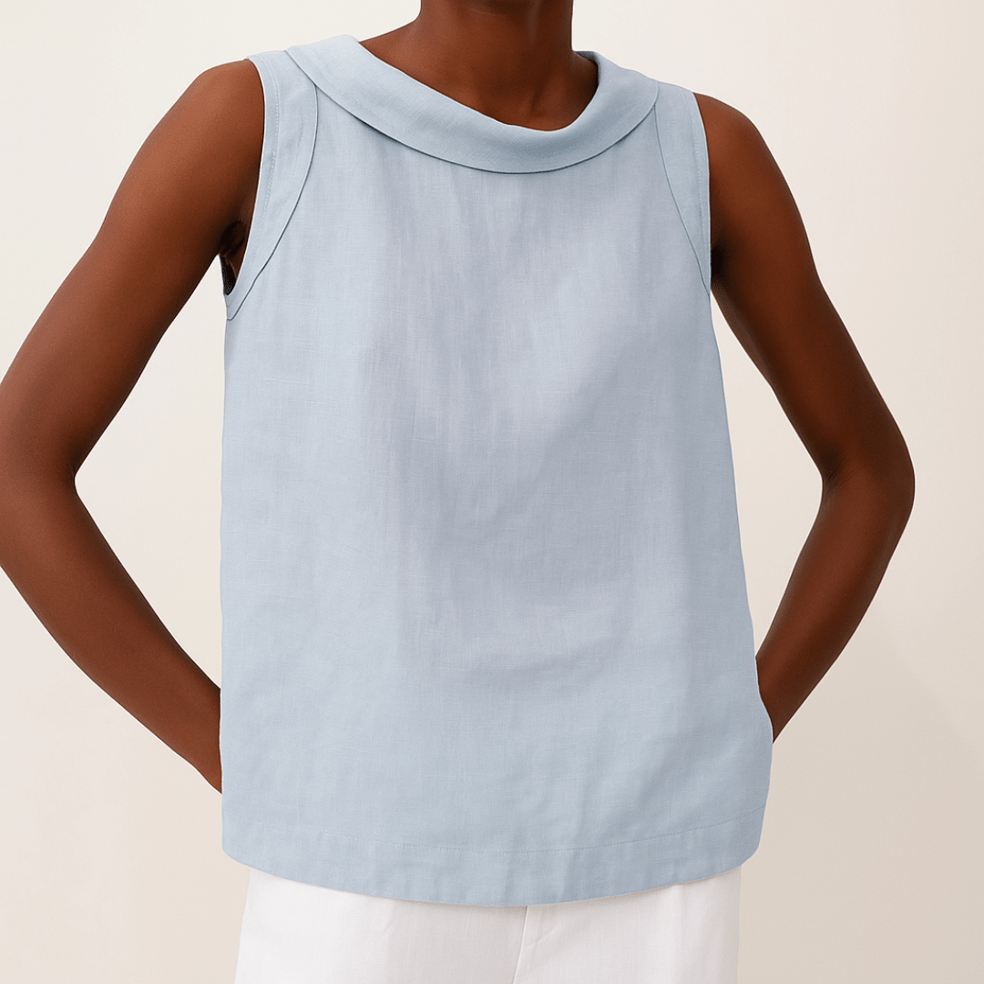 Top femme sans manches, essentiel et confortable pour le quotidien, style décontracté, parfait printemps-été.