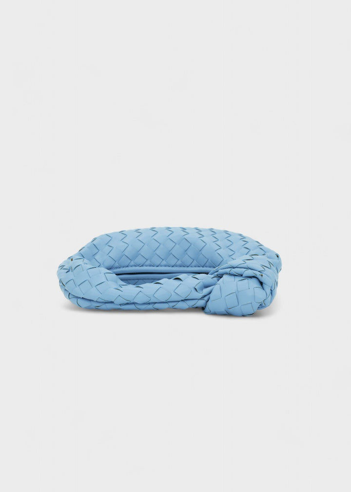 Sac à main mini tressé en similicuir, un accessoire chic et intemporel pour la femme moderne.