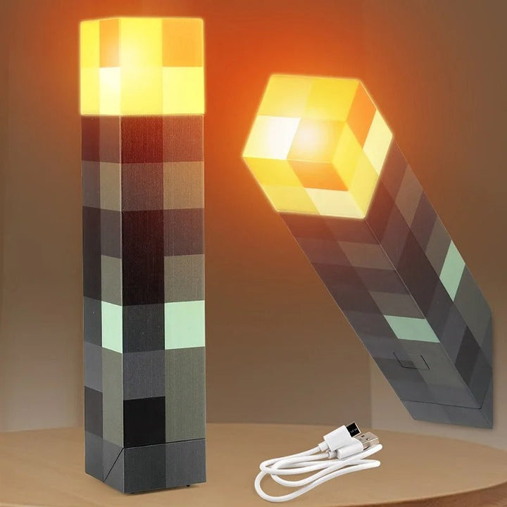 Lumière d'ambiance LED gaming, lampe torche rechargeable pour décoration de chambre moderne et stylée.