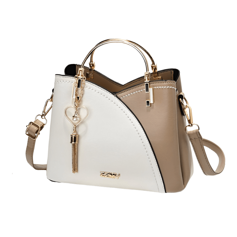 Sac fourre-tout en cuir luxe pour femme, chic, avec bandoulière, parfait pour l'organisation quotidienne.