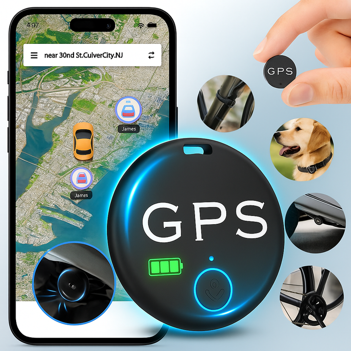 Traceur GPS personnel sécurisé pour véhicules, vélos ou animaux de compagnie. Suivi en temps réel et protection antivol.