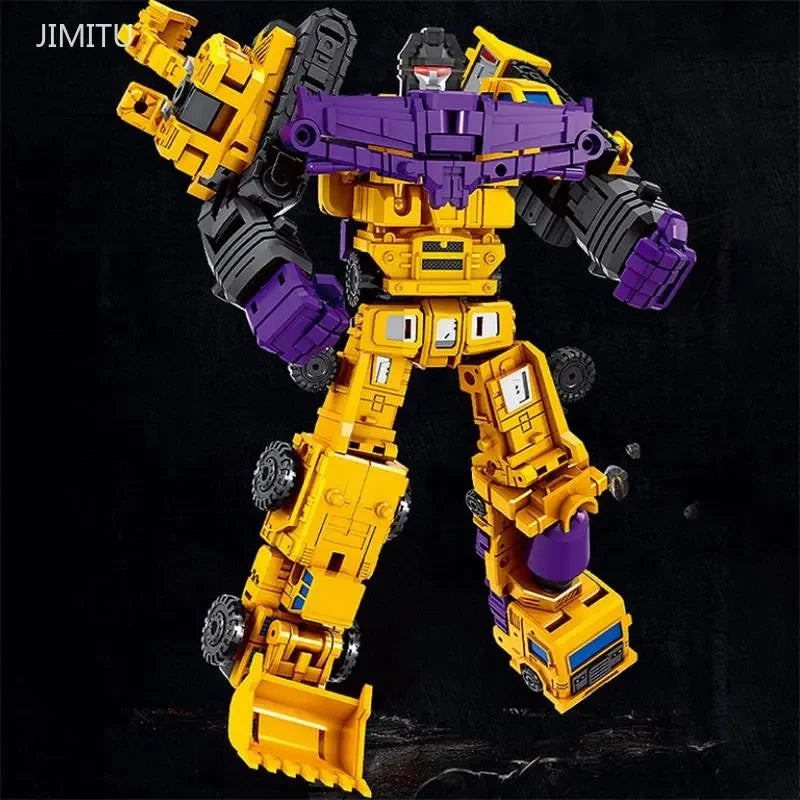 Robot jouet transformateur auto 6-en-1 pour enfants. Figurine d'action amusante, excellent cadeau pour garçons et filles.