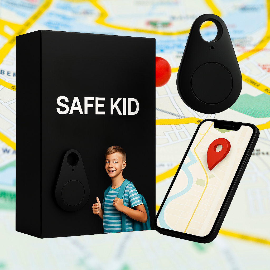 Traqueur GPS portable pour enfants, petit et léger, garantissant leur sécurité où qu'ils soient.