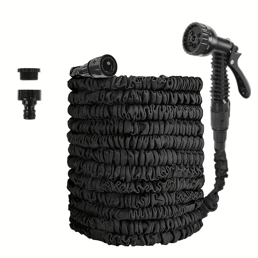 Tuyau d'arrosage extensible robuste, haute pression, léger. Idéal jardinage, nettoyage auto, anti-nœuds.