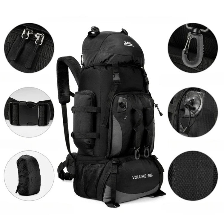 Sac à dos imperméable 90L, ultra-léger. Conçu pour la randonnée et le trekking, protège votre équipement.
