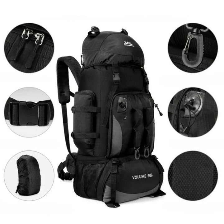 Sac à dos imperméable 90L, ultra-léger. Conçu pour la randonnée et le trekking, protège votre équipement.