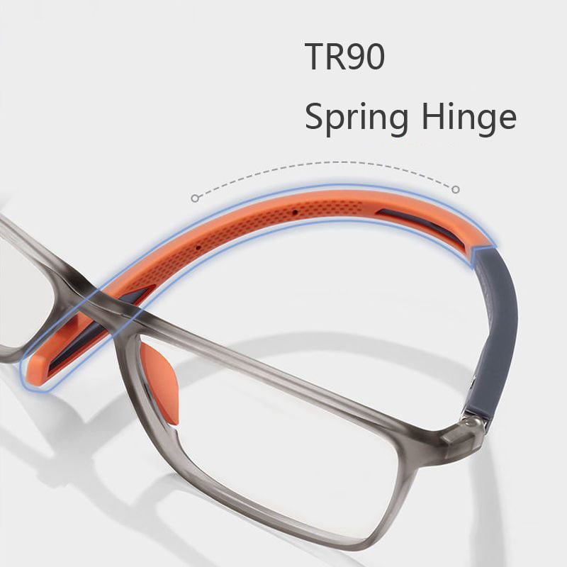 Lunettes de lecture multifocales exceptionnellement légères, en polycarbonate, pour un confort de port prolongé.