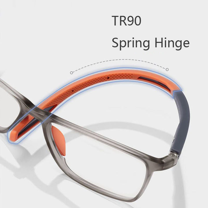 Lunettes de lecture multifocales exceptionnellement légères, en polycarbonate, pour un confort de port prolongé.