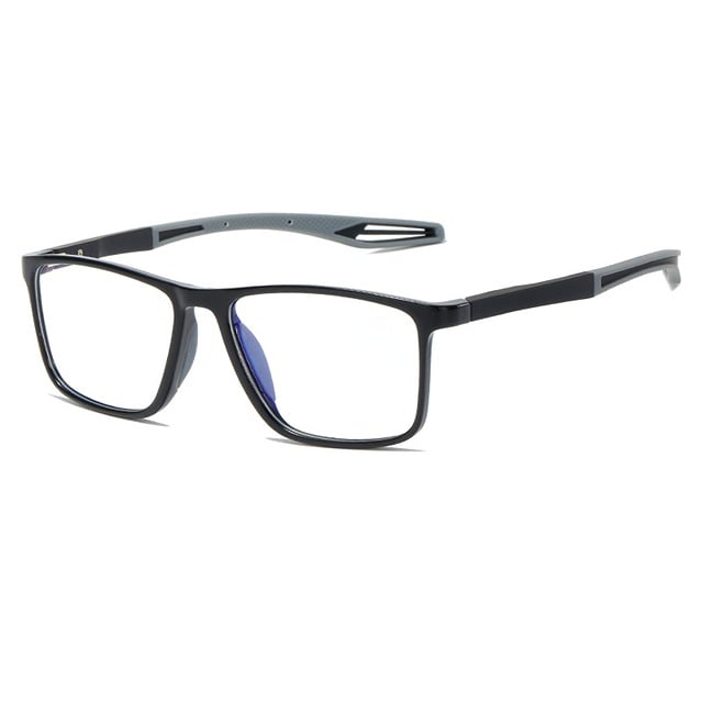 Monture en polycarbonate ultra-légère pour ces lunettes de lecture multifocales, durables et confortables.