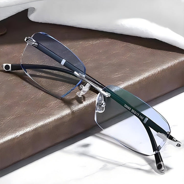 Lunettes modernes unisexes avec protection lumière bleue, parfaites pour écran et lecture confortable.