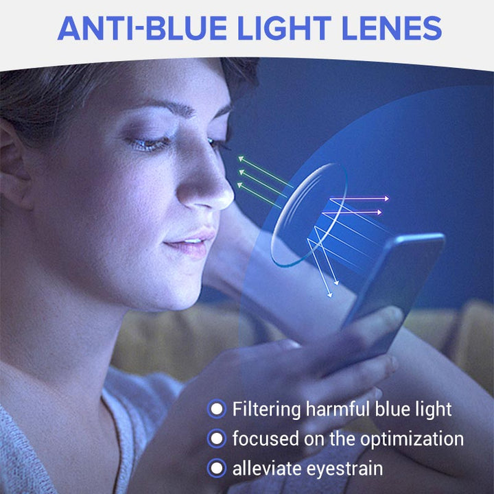 Monture unisexe élégante, lunettes anti-lumière bleue pour travail sur ordinateur et lecture.