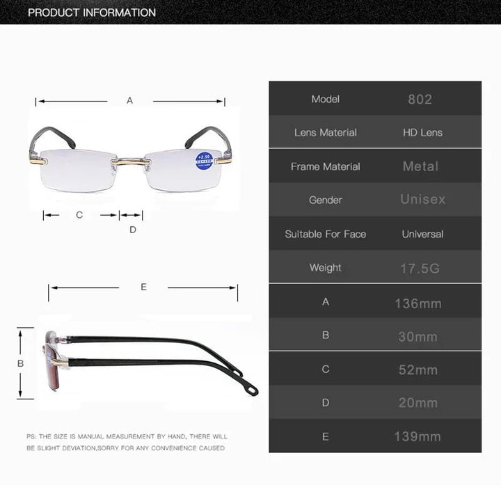 Lunettes multifocales anti-lumière bleue, confort visuel pour ordinateur et lecture prolongée.