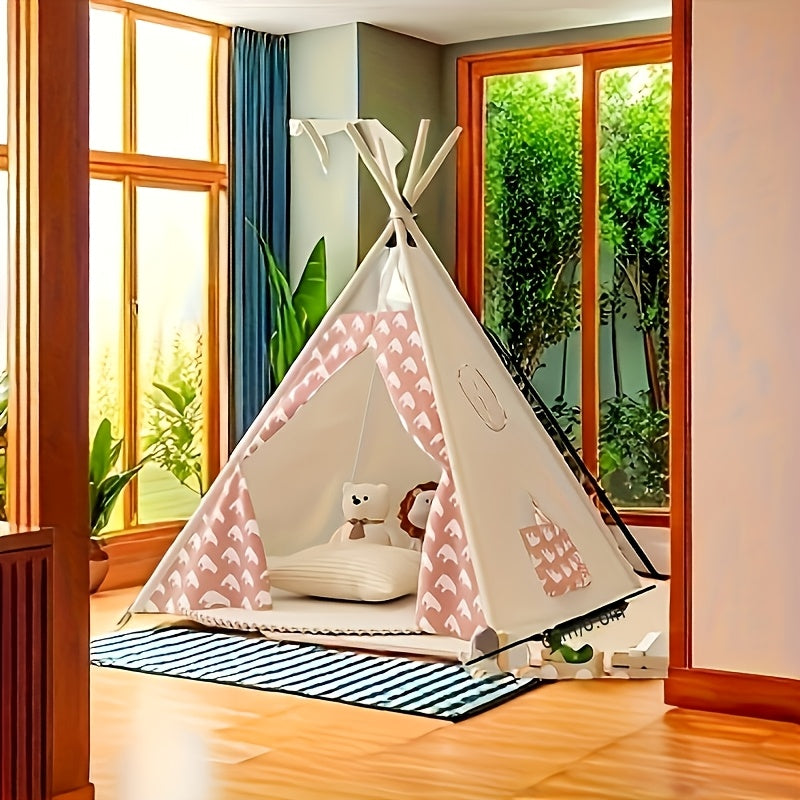 Tipi d'aventure pour enfants, refuge de jeu unisexe parfait pour la chambre ou le camping en extérieur.