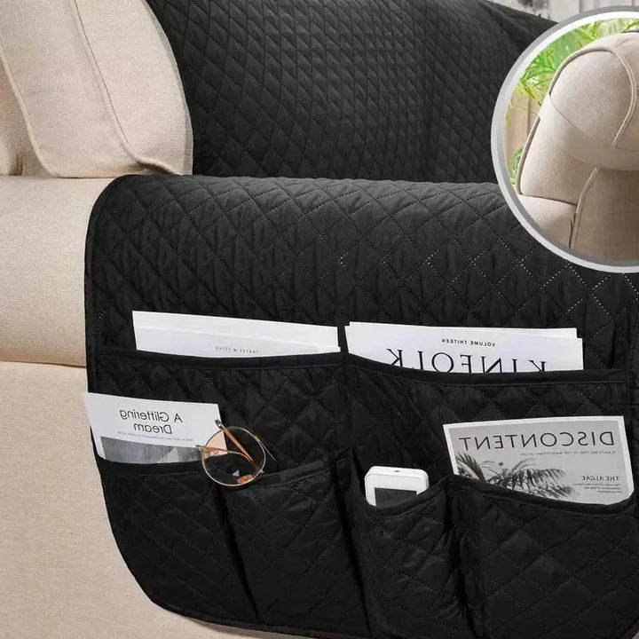 Housse de fauteuil sans accoudoirs extensible, facile à installer pour une protection optimale.