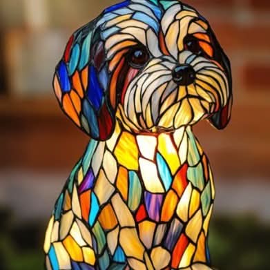 Lampe de décoration intérieure LED, thème chien, pour un espace de vie convivial et lumineux.