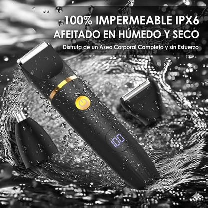 TrimPro 3-en-1 – Afeitadora Corporal de Precisión para Hombre