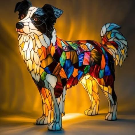 Lampe LED intérieure chien, parfaite pour une ambiance douce et relaxante à la maison.