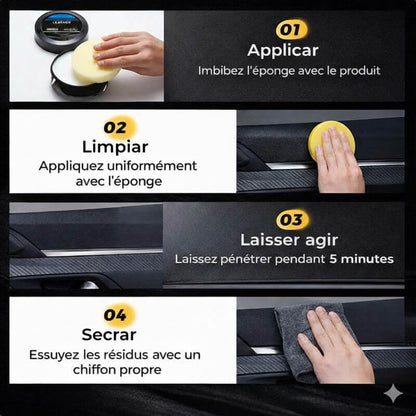 CREMA LIMPIADORA DE CUERO NUTRE, BRILLA Y PROTEGE AL INSTANTE