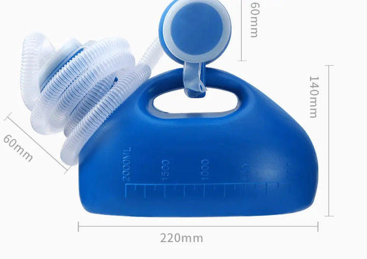 Urinal portable homme compact, essentiel pour les voyages, camping, voiture et personnes à mobilité réduite.
