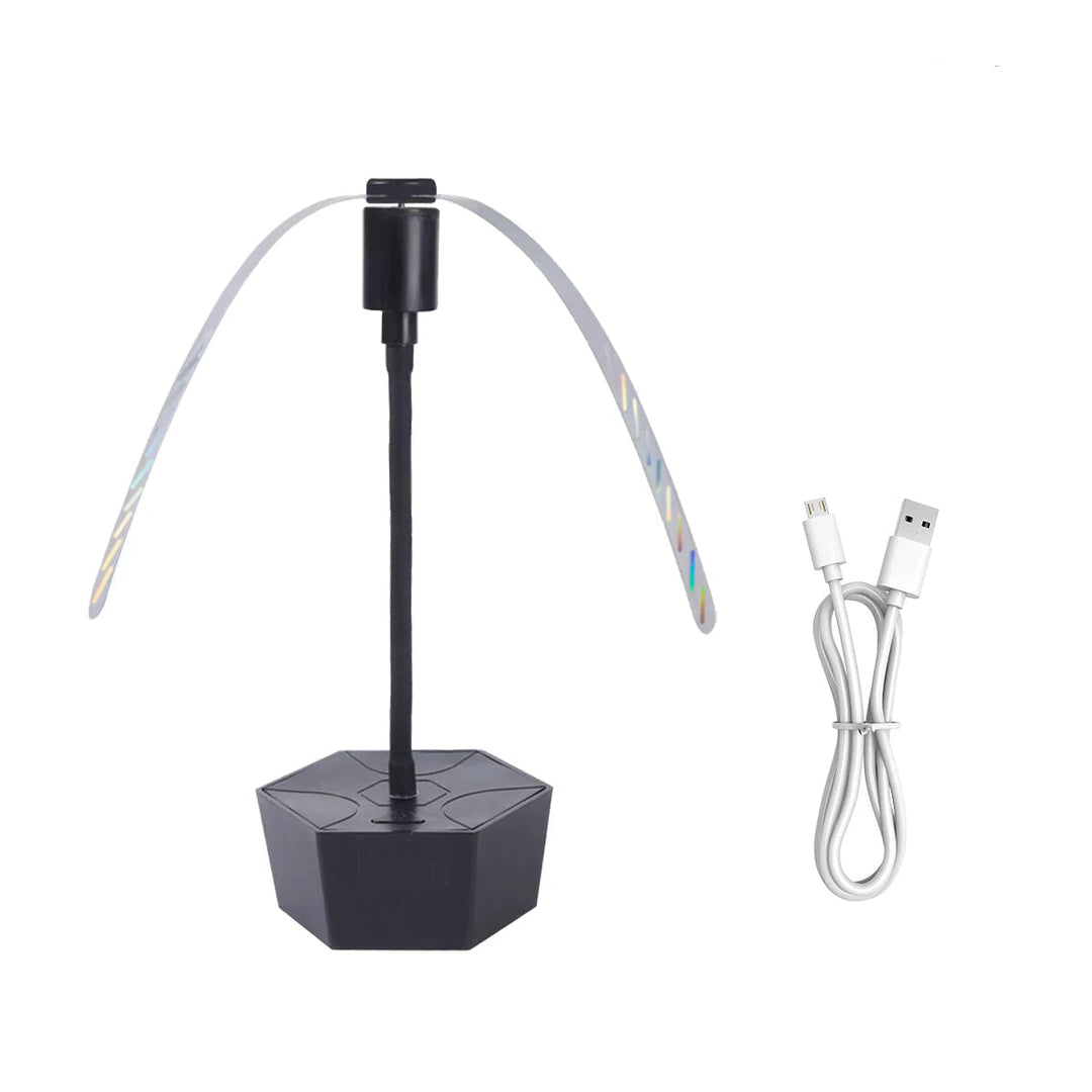 Ventilateur anti-mouche silencieux avec pales rotatives, protection efficace contre les insectes pour l'extérieur.