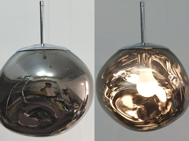 Lustre LED moderne effet lave, éclairage design pour salon et chambre.