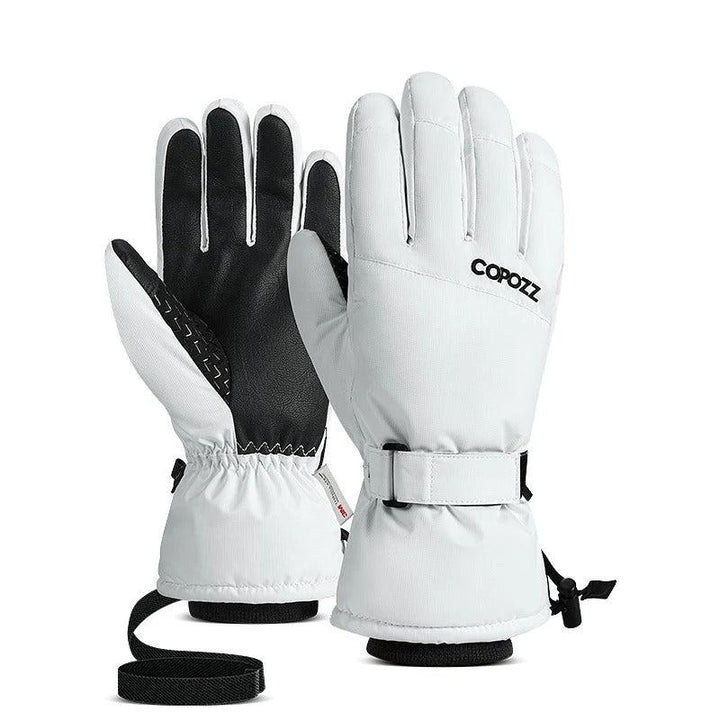Gants d'hiver unisexes imperméables noirs, chauds et légers, idéaux pour le ski ou le snowboard.