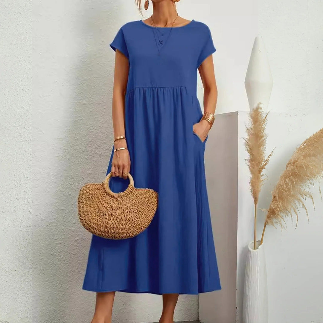 Robe Catherine décontractée et élégante pour femmes, parfaite pour les vacances d'été.