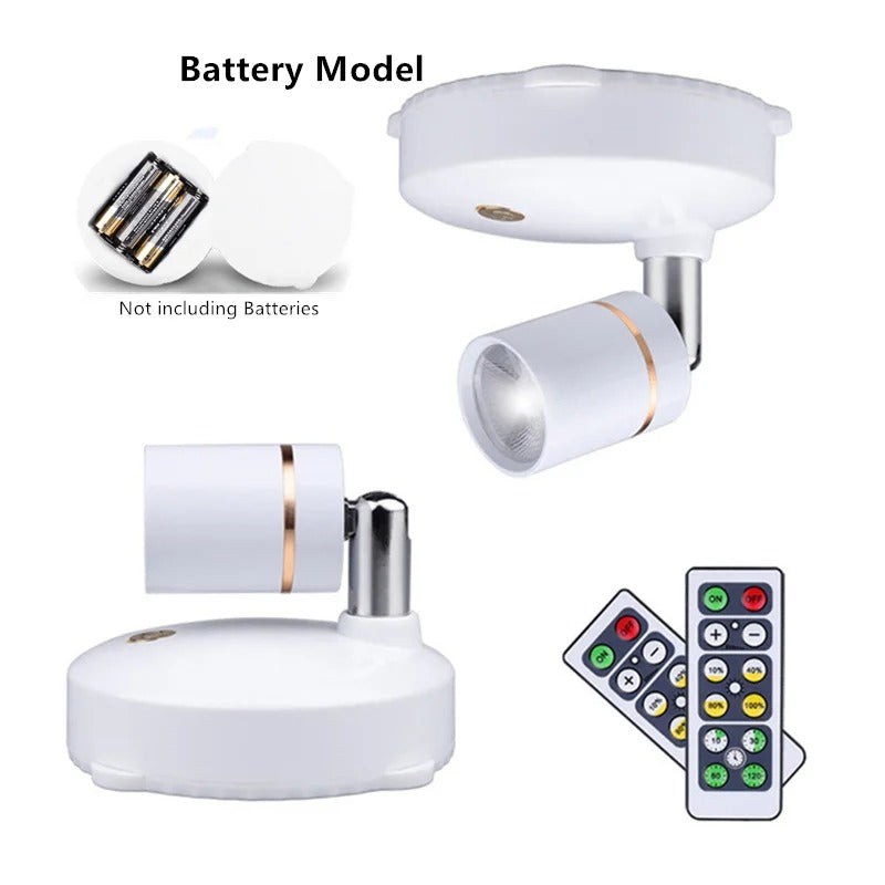 Éclairage spot LED sans fil pour décoration intérieure, polyvalent et facile à installer, parfait pour chaque pièce.