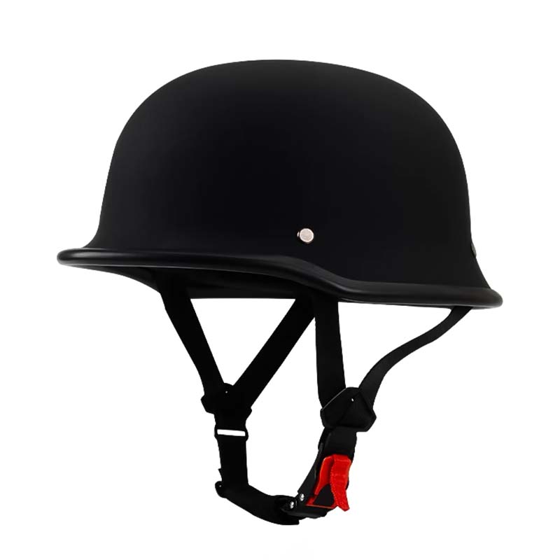 Accessoire moto: Casque demi-face Outlaw urbain, noir, homologué ECE & DOT, confort et protection.
