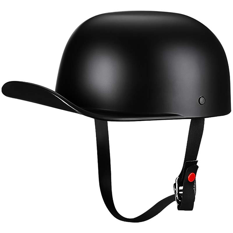 Casque moto DOT unisexe style casquette urbaine, léger et confortable pour motards modernes.