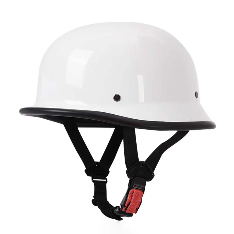 Casque Outlaw demi-face noir mat, sécurité ECE/DOT pour moto, style unique motard urbain.