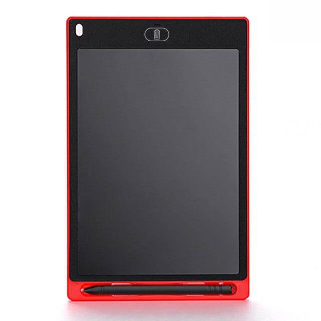 Enfant dessinant sur une tablette LCD magique, jouet éducatif et portable.
