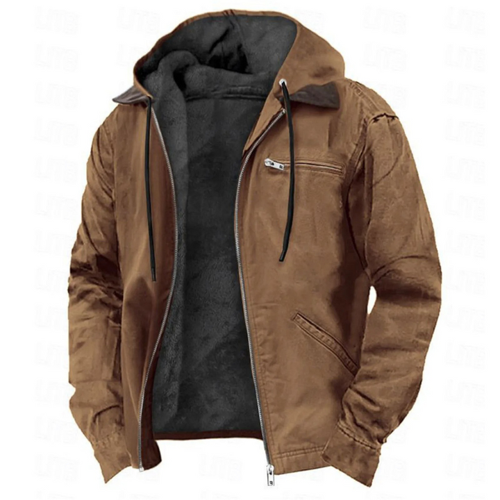 Manteau d'hiver élégant pour homme, noir, offrant chaleur et style. Idéal protection froid et intempéries.