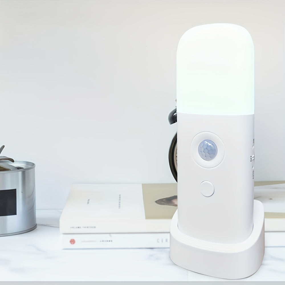 Lampe de nuit LED automatique avec capteur de mouvement, offre un éclairage doux et sécurisant, sans fil.