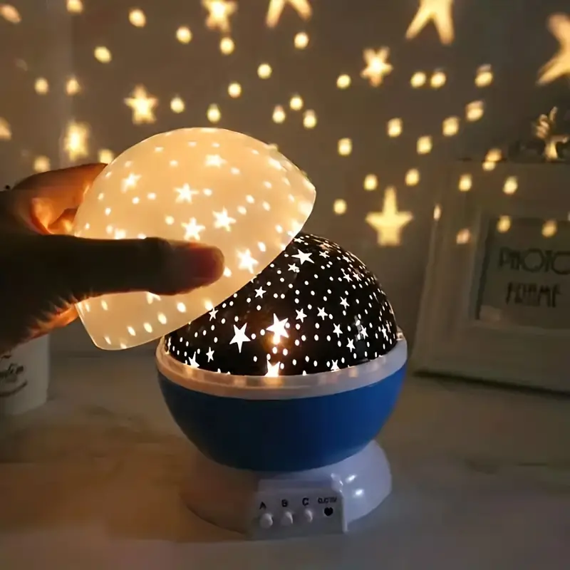 Veilleuse projecteur d'étoiles musicale pour enfants, ciel étoilé apaisant, idéal chambre bébé.