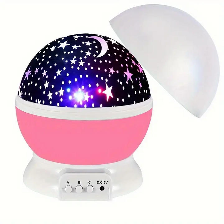 Lampe veilleuse enfant projecteur d'étoiles avec musique, lumière nuit relaxante pour un sommeil serein.