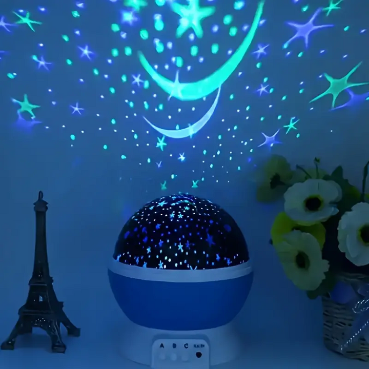 Projecteur ciel étoilé musical, veilleuse rotative pour chambre d'enfant, crée une ambiance douce et relaxante.