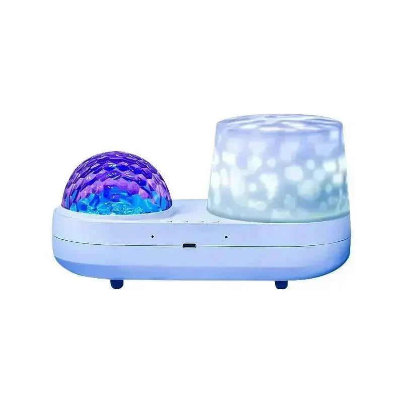 Projecteur océan et étoiles DreamLuxe, lumière de nuit apaisante pour chambre d'enfant, favorisant un sommeil paisible.