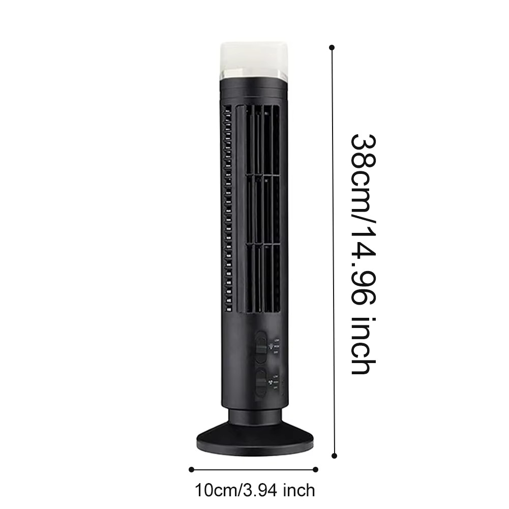 Mini ventilateur colonne USB sans pales, compact et silencieux, parfait pour le bureau.