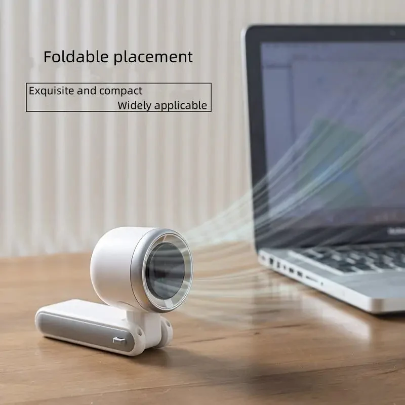 Mini ventilateur compact et portable pliable. Écran numérique, mode turbo pour un rafraîchissement estival rapide.