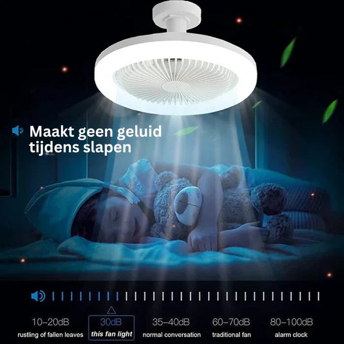 Contrôlez confortablement votre ventilateur de plafond LED et lumière avec une télécommande intuitive.