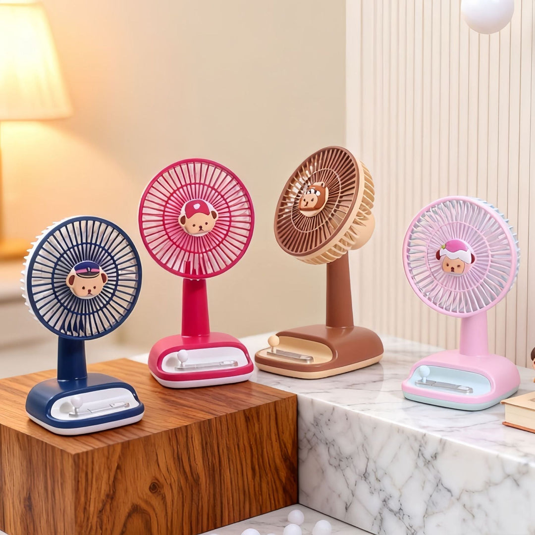 Ventilateur de table réglable et silencieux. Mini ventilateur USB portable pour un confort optimal au bureau.