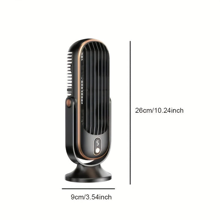 Ventilateur silencieux rechargeable, portable avec double moteur 720°, un allié frais pour l'été et le bureau.