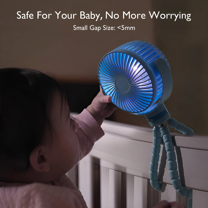 Ventilateur portable USB rechargeable, idéal pour bureau, voiture, extérieur et la chambre de bébé. (93)