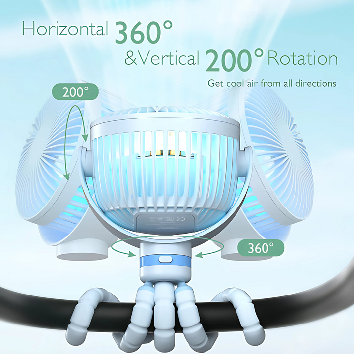 Design compact et léger pour ce ventilateur personnel portable USB rechargeable. (88)