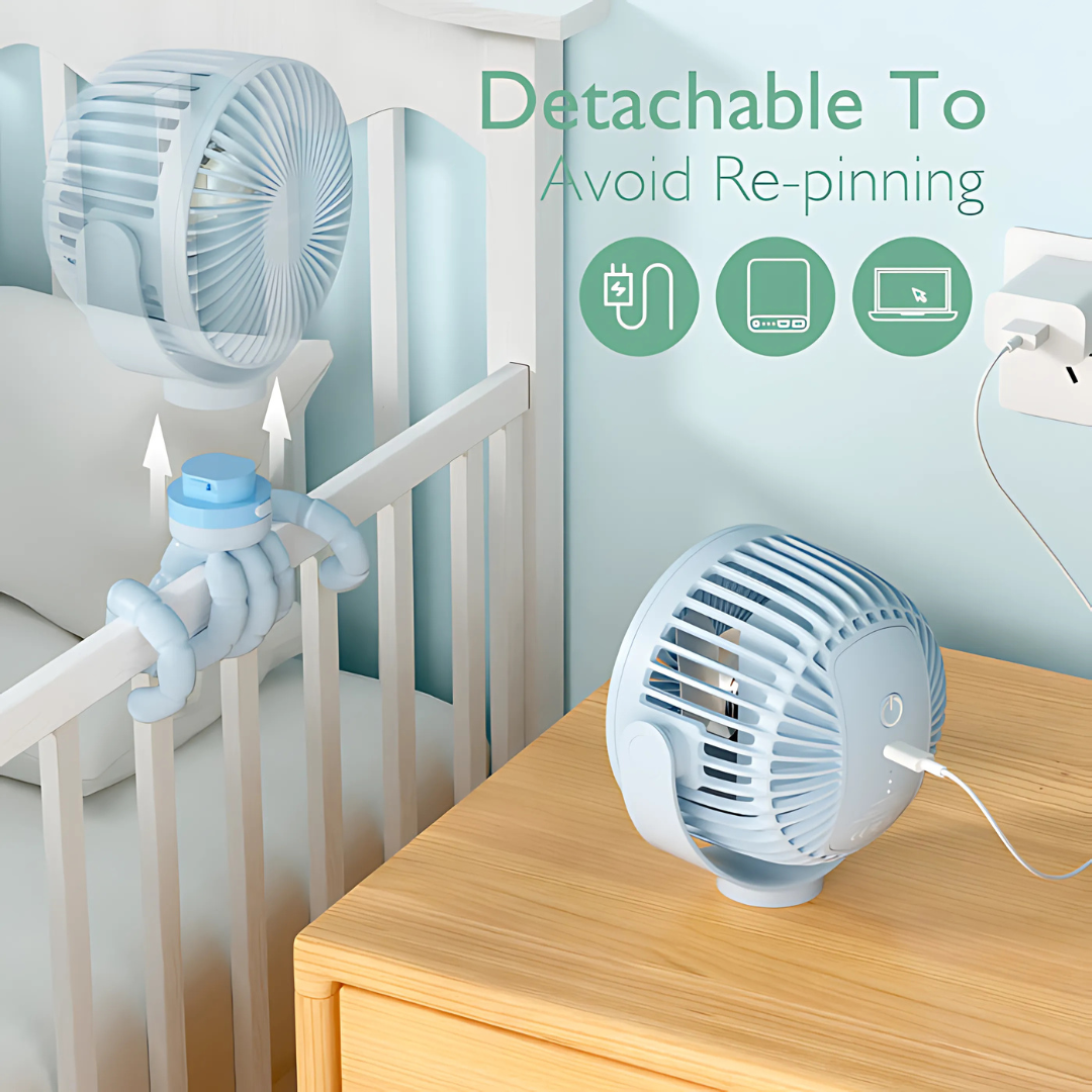 Rafraîchissez-vous n'importe où avec ce ventilateur portable USB rechargeable, essentiel pour l'été. (102)